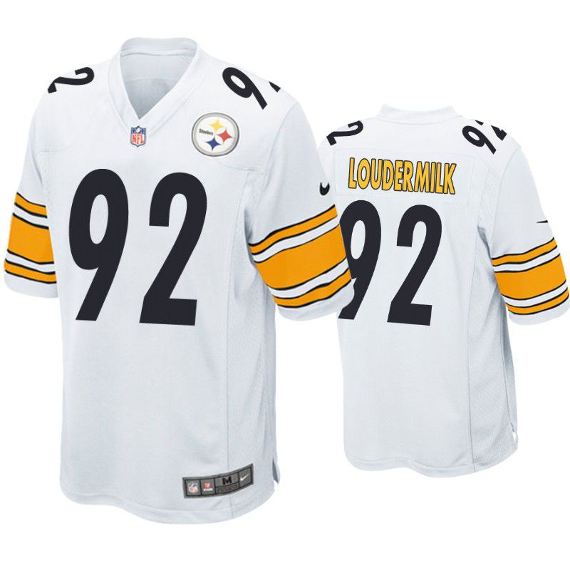 Men Pittsburgh Steelers 92 Isaiahh Loudermilk Nike White Game NFL Jersey